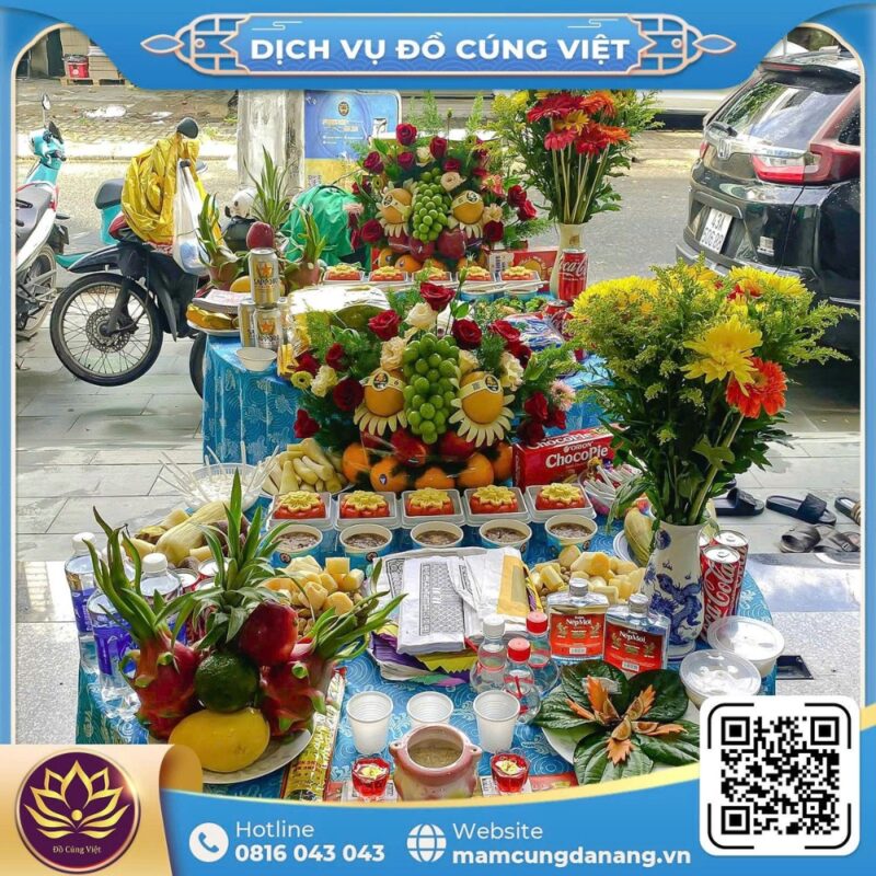 Mâm cúng tất niên ngoài trời đặt ở đâu?