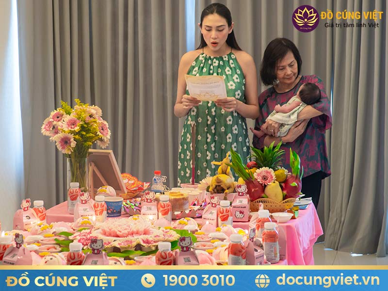 Cách cúng Mụ đầy tháng cho con gái