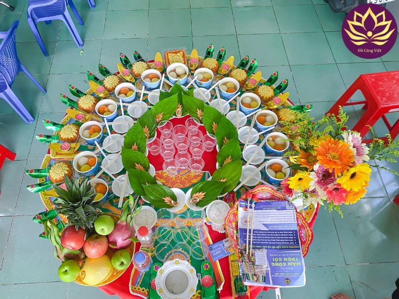 mâm cúng đầy tháng gồm những lễ vật gì