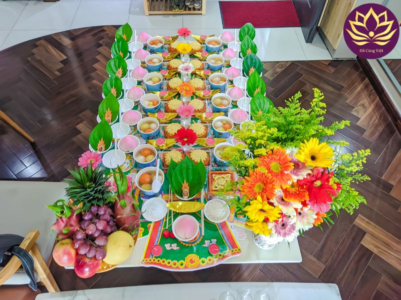 lễ vật mâm cúng đầy tháng bé gái