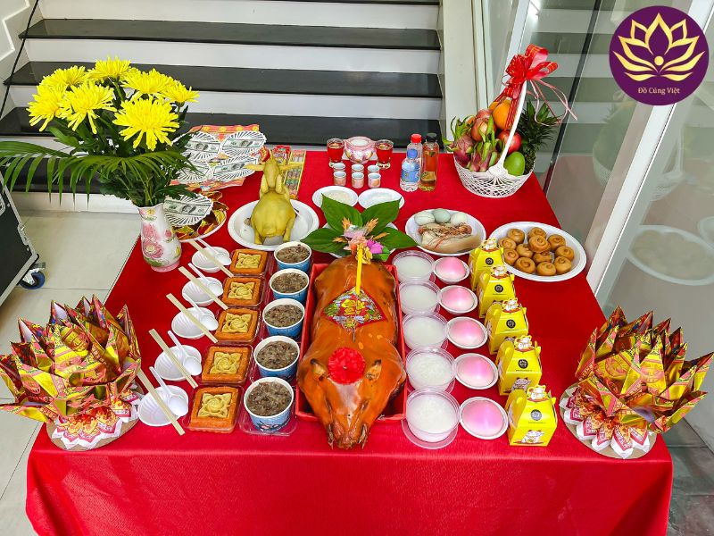 các lễ vật trên mâm cúng khai trương đầu năm
