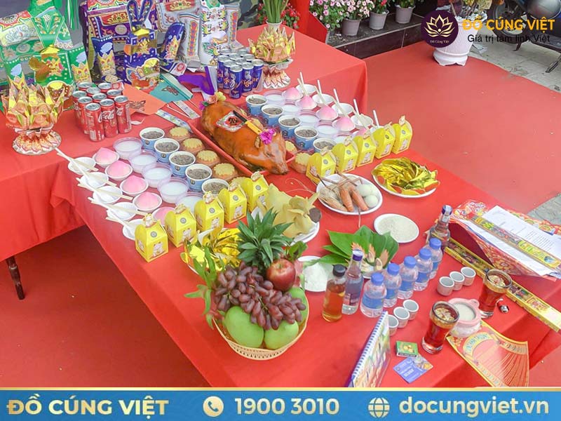 Mâm cúng khai trương đầu năm 2025