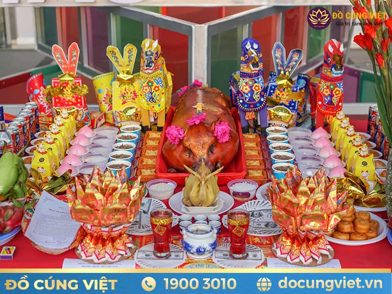Mâm cúng khai trương đầu năm mới