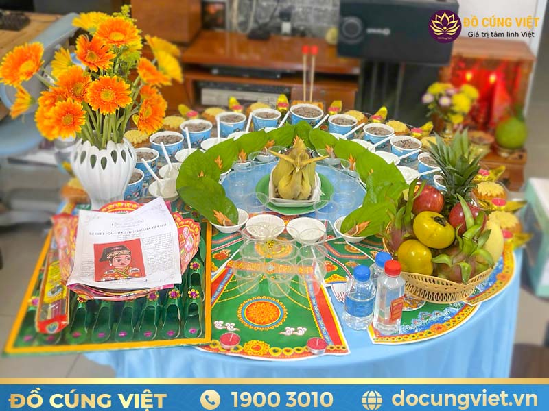 Mâm cúng thôi nôi bé trai đơn giản nhất