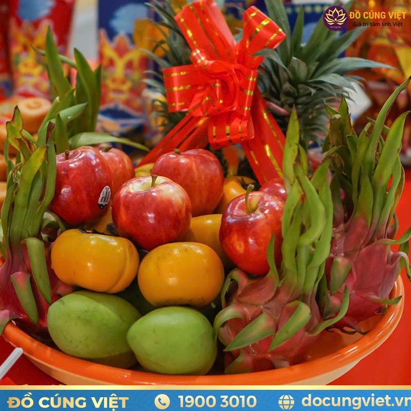Trái cây ngũ quả cúng thôi nôi