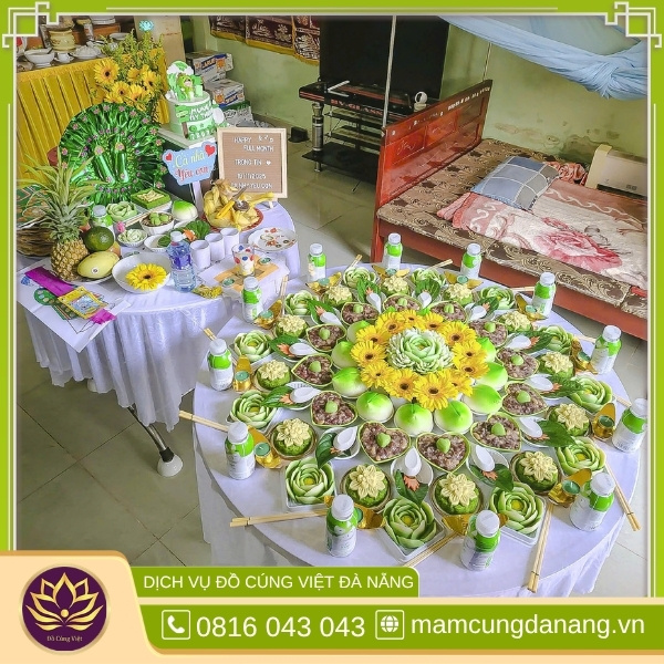 Mâm cúng đầy tháng bé trai miền trung 2 Mâm cúng đầy tháng bé trai phù hợp phong tục miền trung