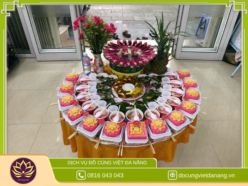 Mâm cúng đầy tháng chay cho bé gái 8 Mâm Cúng đầy Tháng Chay Bé Gái Gói 2 Giao đến Khách Tại Đà Nẵng