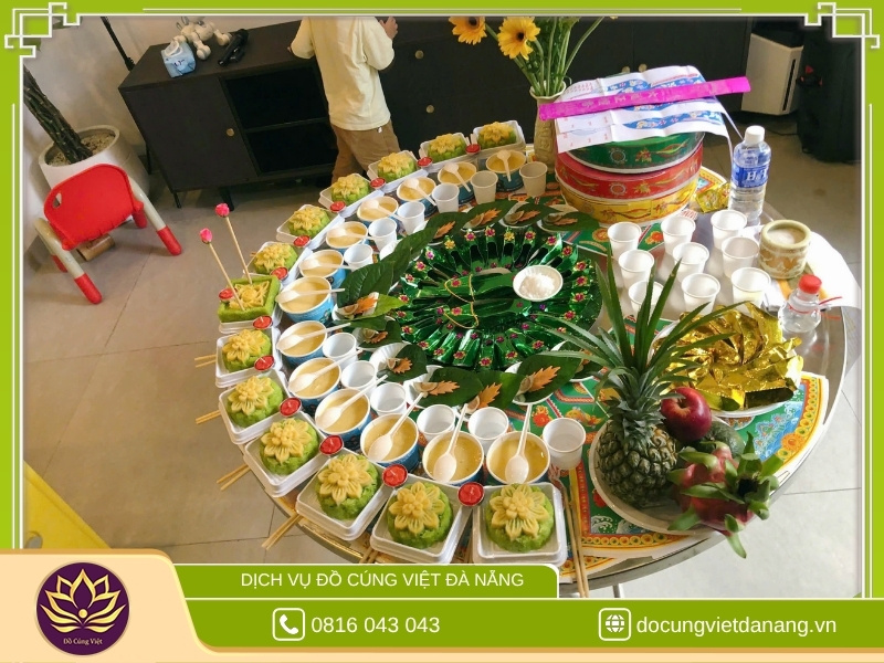 Mâm cúng đầy tháng chay cho bé trai 4 Mâm Cúng đầy Tháng Chay Bé Trai Giao đến Khách Tại Hòa Xuân Đà Nẵng