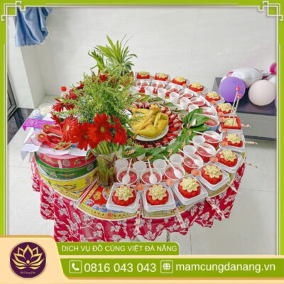 Mâm cúng đầy tháng cho bé gái đơn giản 5 Mâm cúng đầy tháng cho bé gái đơn giản