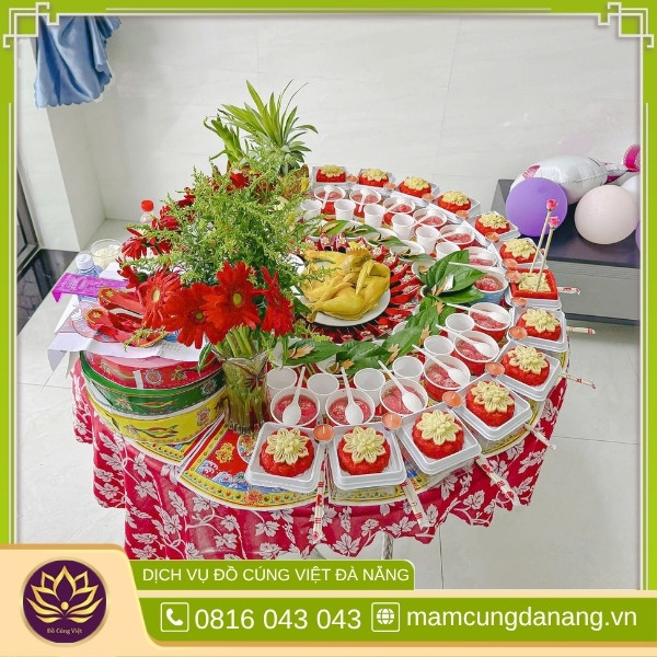 Mâm cúng đầy tháng cho bé gái đơn giản 3 Mâm cúng đầy tháng cho bé gái đơn giản