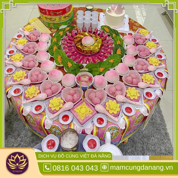 Mâm cúng thôi nôi bé gái miền Trung 3 Mâm cúng thôi nôi bé gái phong tục miền Trung