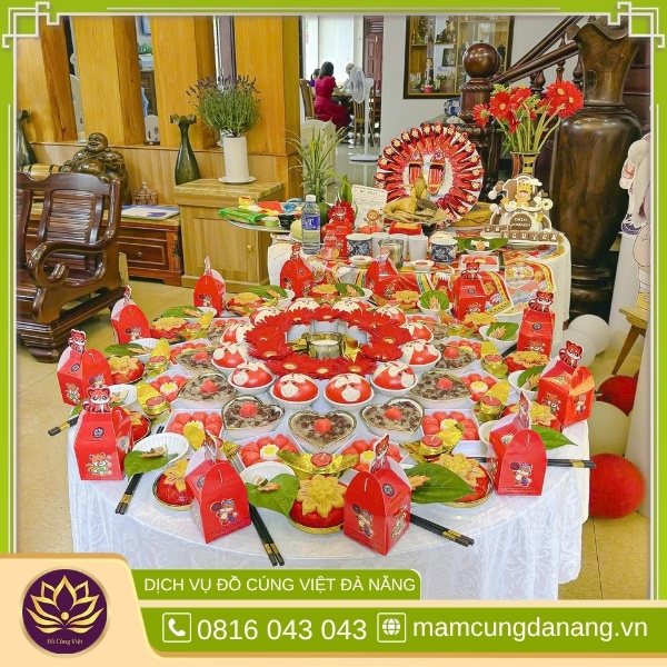 Mâm cúng thôi nôi bé trai miền trung 2 Mâm cúng thôi nôi bé trai theo phong tục miền trung