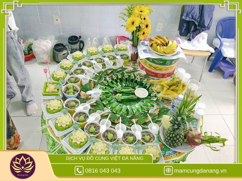 Mâm cúng thôi nôi cho bé trai đơn giản 5 Mâm cúng thôi nôi bé trai tiết kiệm cho chị Hương – Sơn Trà