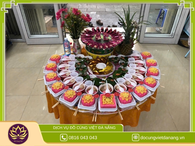 Mâm cúng thôi nôi chay cho bé gái 8 Mâm Cúng Thôi Nôi Chay Bé Gái Gói 1 Giao đến Chị Thảo Tại Cẩm Lệ