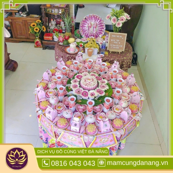 Mâm cúng thôi nôi bé gái miền Trung 2 Mâm cúng thôi nôi bé gái miền Trung - Ảnh 2