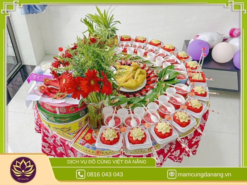 Mâm cúng đầy tháng cho bé gái đơn giản 7 Mâm đầy tháng bé gái đơn giản cho chị Thảo – Hội An