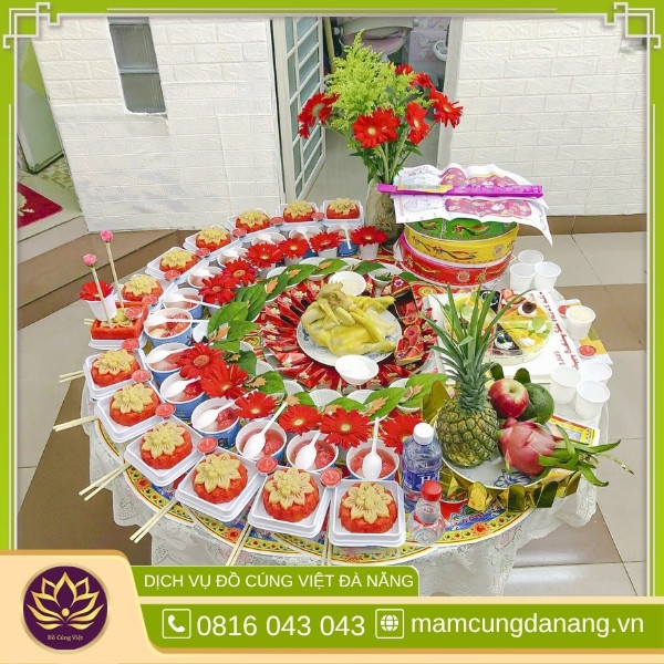 Mâm cúng đầy tháng cho bé gái đơn giản 2 Mâm lễ cúng đầy tháng cho bé gái đơn giản